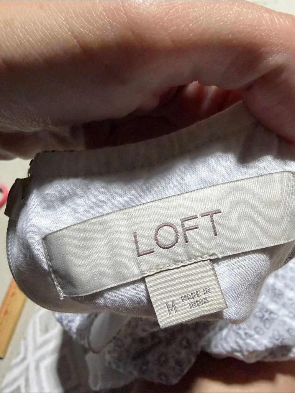 Loft white Floral Tiered cotton Sundress medium